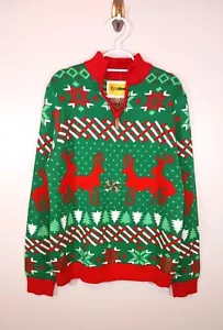 Tipsy Elves Ugly Christmas Grandpacore Men's Long Sleeve Sweater Size M - Picture 1 of 6