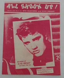 Vintage Elvis Presley Sheet Music All Shook Up! England - Picture 1 of 15