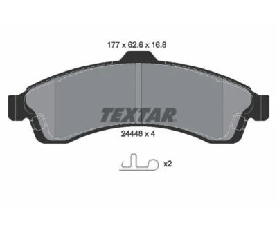 Textar Juego Pastillas de Freno para Chevrolet GMC Isuzu Saab Delantero - Imagen 1 de 2