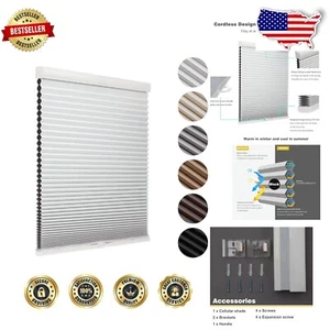 Eco-Friendly Honeycomb Blackout Shades - Cordless Window Solution 30.5" x 72" - Picture 1 of 8