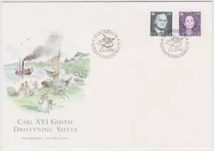 Suecia FDC 1996, Rey Carlos XVI Gustavo y Reina Silvia - Imagen 1 de 1