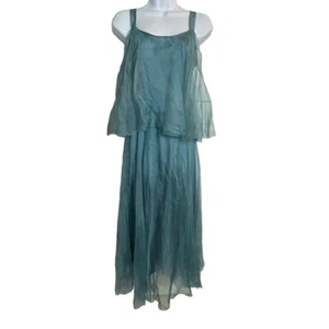 LOUIZA BABOURYAN silk tiered maxi dress size XS - Picture 1 of 7