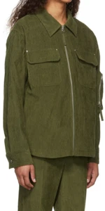 Helmut V2304 Mens Green Lang Corduroy Shirt Jacket Size M - Picture 1 of 3