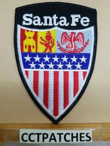 SANTA FE, NEW MEXICO POLICE BLACK BORDER (WITHOUT POLICE) SHOULDER PATCH NM - Imagen 1 de 2