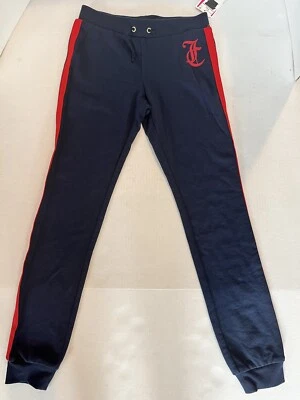 NWT Juicy Couture Drawstring Navy Terry Pant Size 14 - Image 1 of 4