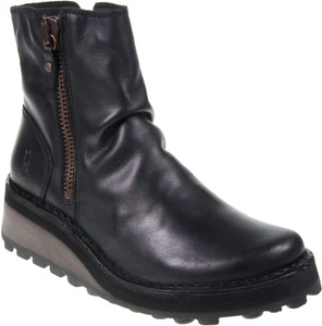 Botas de cuero negras Fly London Hole para mujer - Imagen 1 de 3