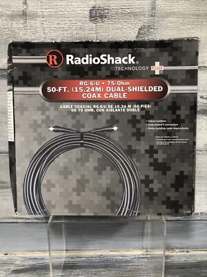 NIB 50 Foot Dual-Shielded Coaxial Cable for indoor/outdoor use RadioShack - Image 1 of 4