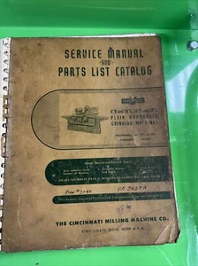 Cincinnati plain hydraulic manuals service and parts 1965 - Picture 1 of 6