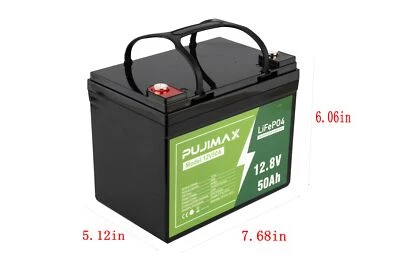 POWERBLAZE PUJIMAX 50Ah LiFePO4 Lithium Battery 12V BMS Deep Cycle for RV Solar System NEW