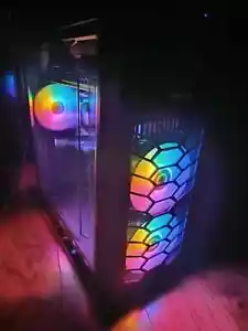 Custom Build Game PC Computer 16GB RAM RGB LED CASE WIN 11 PRO SSD+HDD DVD-Drive - Picture 1 of 5