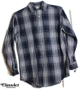 Brooks Brothers denim manica lunga uomo regular fit blu a quadri con bottoni S - Foto 1 di 4