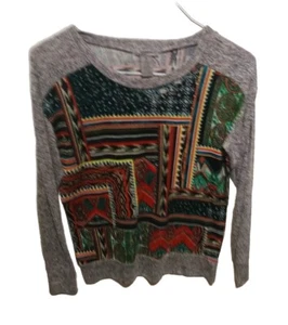 Women's Shirt Top New Directions Brand Weekend Long Sleeve Multicolor Small - Picture 1 of 4