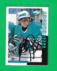 KELLY HRUDEY 1997-98 SCORE SAN JOSE SHARKS AUTOGRAMMKARTE - Bild 1 von 1