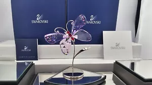 NUOVO~Swarovski Crystal~**ACARA OGGETTO FARFALLA VIOLA**~Austria~SCATOLA & CACAO~LARGHEZZA 3" - Foto 1 di 15