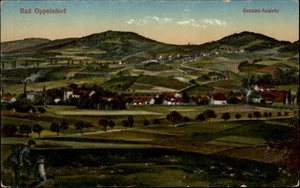 Bad Oppelsdorf Bogatynia Polen Postkarte ~1910/20 Gesamtansicht Häuser Hügel - Picture 1 of 1
