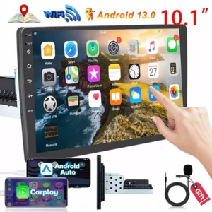 10.1" Single 1 DIN Car Multimedia Radio Fit Apple CarPlay Android Auto Head Unit - Picture 1 of 16