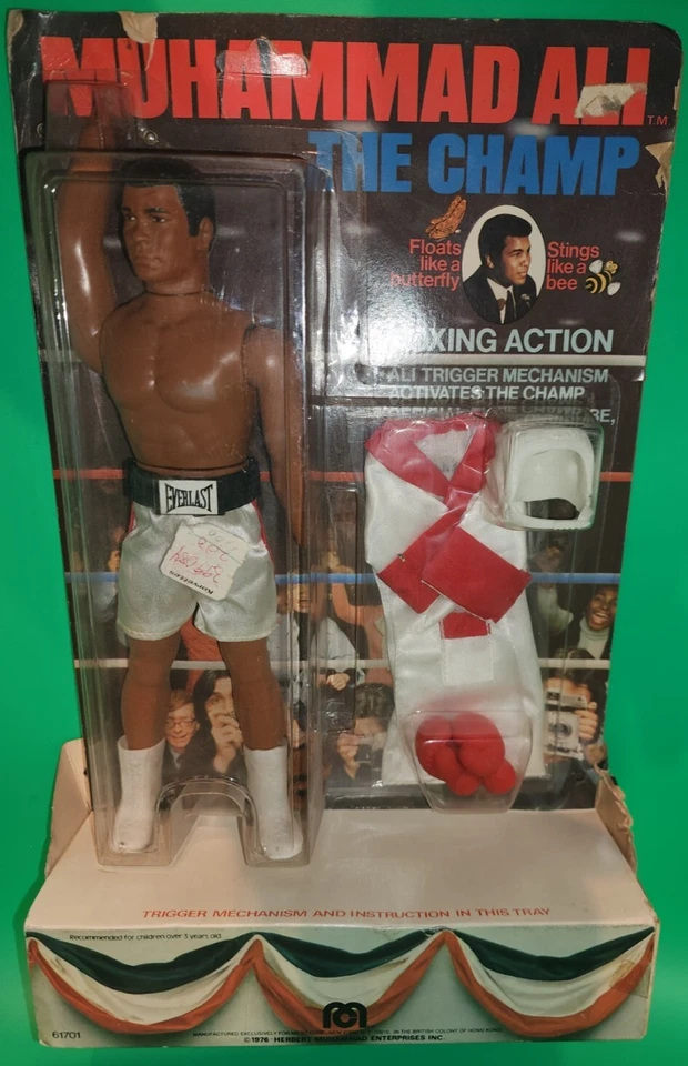 МУХАММАД АЛИ, ЧЕМПИОН — боксерское действие — 1976 Mego — как новый в коробке, никогда не доставался из коробки, поврежден - Изображение 1 из 4