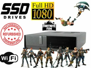 Gaming PC Desktop Computer DELL i5 16GB GT630 128GB SSD+1TB Win10 WIFI HDMI - Picture 1 of 5