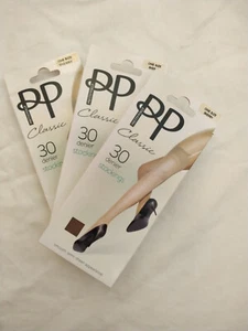 3 pairs Pretty Polly Classic One Size colour Sherry 30 Denier Stockings - Picture 1 of 1