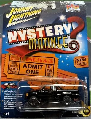 Johnny Lightning 1985 Toyota (XtraCab) SR5 Pickup 1:64 Pop Culture #5 BTTF Black - Image 1 of 3