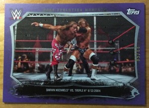 2015 Topps WWE Undisputed Shawn Michaels Vs HHH Purple #33/50 CEM