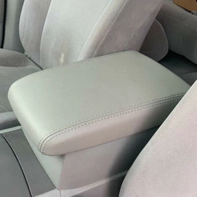 Fits 2008-2013 Toyota Highlander Leather Center Console Lid Armrest Cover Gray D - Image 1 of 4