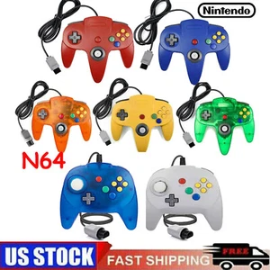 Retro Wired N64 Controller Gamepad Joypad for Nintendo 64 N64 Video Game Console - Picture 1 of 243