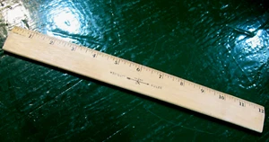 VINTG WESCOTT USA 12'' RULER w/ STEEL EDGE ORIGINAL NICE - Picture 1 of 4