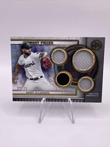 2023 Topps Museum Primary Pieces Quad Relics Gold /25 Sandy Alcantara #SPPPQRSA - Picture 1 of 4