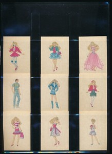 lot (13) 1989 Panini Barbie Album Stickers # C D F  H I J K L M N  R T X tough