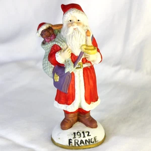 VIEJO MUNDO 1912 Francia Cerámica Bisque Papá Noel San Nicolás Papá Noel - Imagen 1 de 6