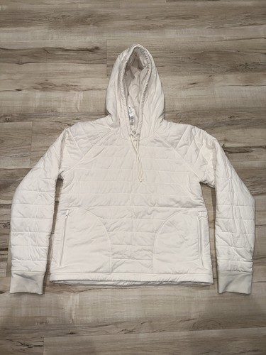 OFF WHITE Felpa con cappuccio Lululemon Dynamic Movement Off White taglia 10 tampone isolato
