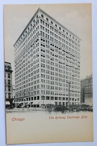 Alte UDB Postkarte THE RAILWAY EXCHANGE BUILDING, CHICAGO, IL ILLINOIS, vor 1907 - Bild 1 von 2
