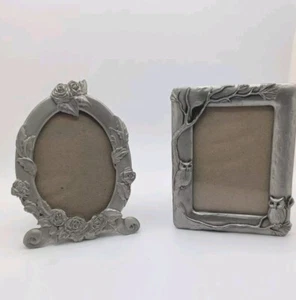 "SEAGULL" PEWTER VINTAGE LOT OF 2 SMALL PICTURE FRAMES 4"X4" - Bild 1 von 9