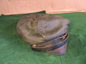 Seltene antike 30er Jahre Harley Davidson Leder Motorrad Kappe mit Harley Logo - Bild 1 von 7