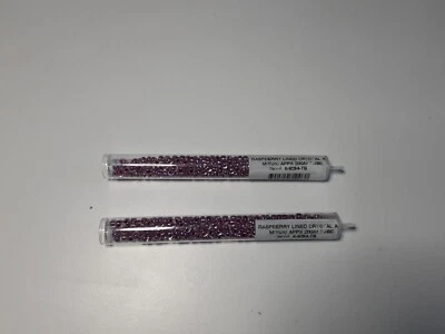 Pack de 2 - Cuentas Semilla Amy Miyuki Cristal Forrado Frambuesa. Tubos de 20 g #6-9264-TB Foto 1 de 2