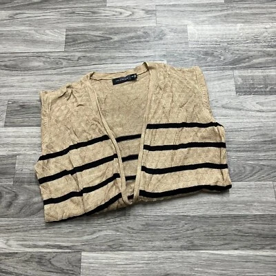 THE LIMITED Open Style Long Sleeve Brown Striped Cardigan Sweater Womens Size XS - Image 1 of 4