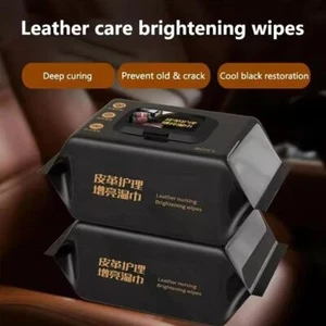 80x/bag Leather Cleaning Wipes for Sofas Car Seats Furniture Brightening wipesUS - Picture 1 of 13