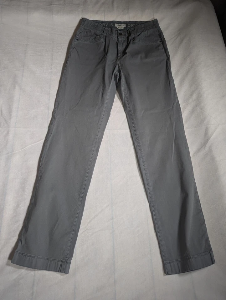 Pantalones Orvis Mujer 6 Ligeros Rectos Verdes 5 Bolsillos Elastizados 30" Entrepierna Foto 1 de 4