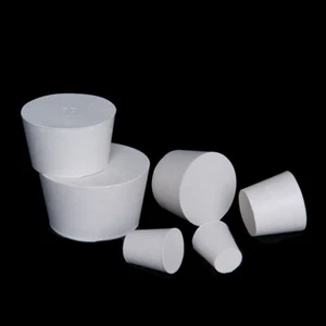 White Rubber Stopper Pipe Fish Tank Bottle Seal Plug Tapered Hole Bung -Sizes - Picture 1 of 4