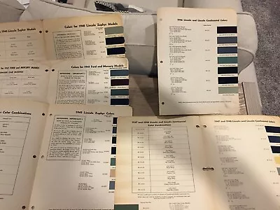 1940,1941,1942,1946,1947,1948, Lincoln Continental, astillas de pintura Zephyr.  TODOS Foto 1 de 4