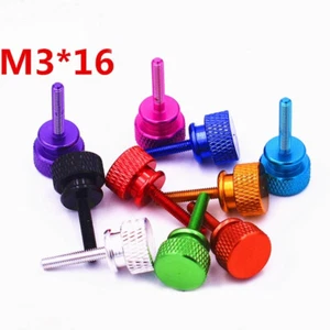 M3x16mm Knurled Thumb Screws High Head Hand Grip Knob Bolts Aluminium Alloy DIY - Imagen 1 de 5