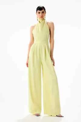 Jumpsuit damen elegant, overall, Neckholder, hell Grün, 40 - Bild 1 von 3