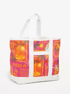 OLD NAVY TROPICAL PRINT TOTE BAG, BRAND NEW WITH TAG - Picture 1 of 1