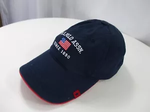 US Polo Assn Mütze Kappe Riemen hinten blau rot weiß amerikanische Flagge USPA verstellbar Herren - Bild 1 von 16
