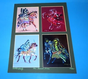 Limited Edition Collection Print Colorful Horses with Wings by Kathleen Hardy - Picture 1 of 5