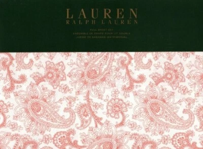 Brand New Ralph Lauren Full Size Sheet Set Cottage Pink  - Image 1 of 3