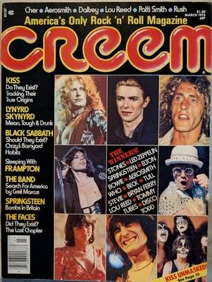 Creem Magazine March 1976 KISS, Sabbath, Lynyrd Skynyrd, Frampton, Queen, Angel  - Image 1 of 4