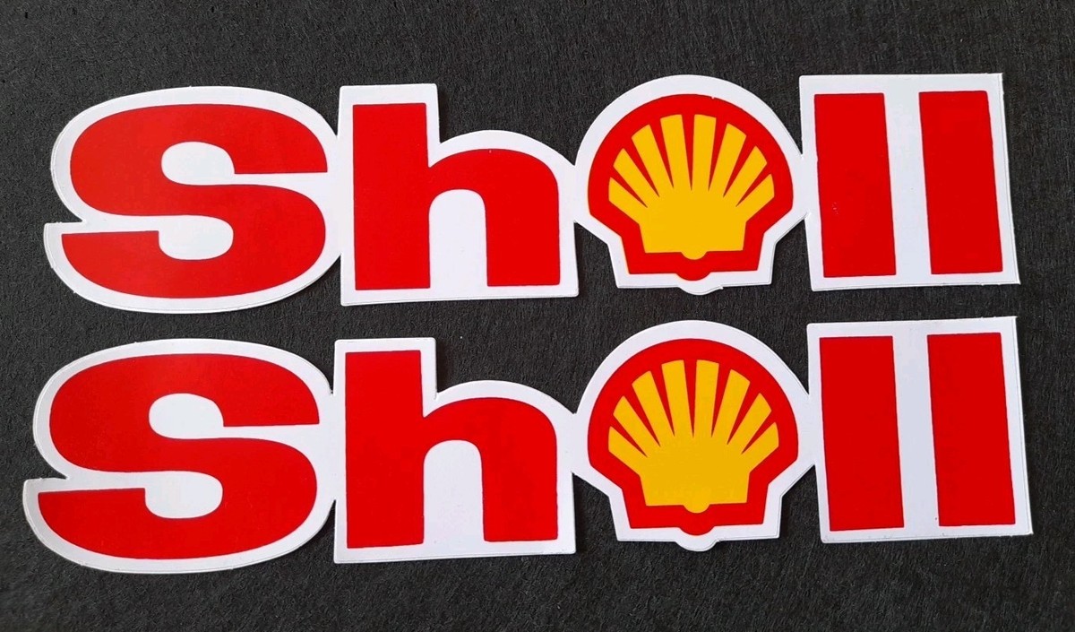 Shell Decal For Car Vintage Shell Gasoline & Oil Decal Stickers (Pack ...
