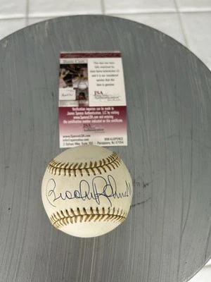 1991 Brooks Robinson HOF Rawlings MLB Baseball JSA Signed In Person w Ball Cube - Image 1 of 4